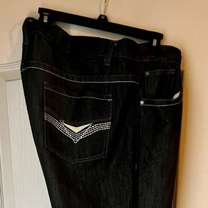 44x32 black washed denim 
relaxed fit